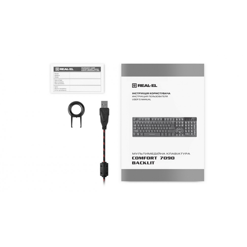 Клавіатура REAL-EL Comfort 7090 Backlit Black (EL123100031)