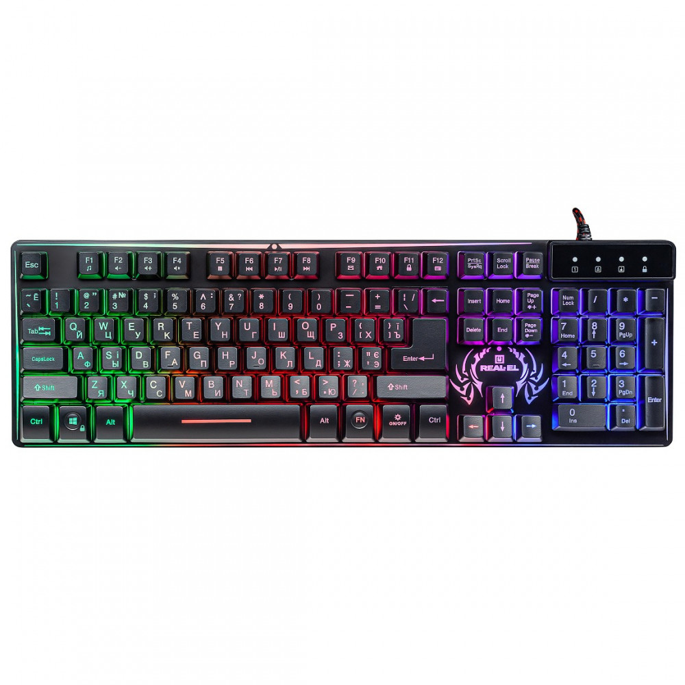 Клавіатура REAL-EL Comfort 7090 Backlit Black (EL123100031)