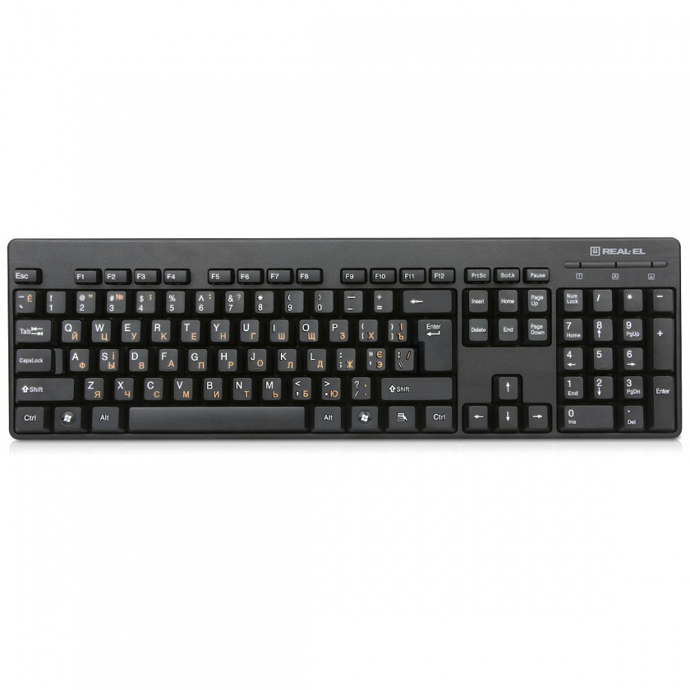 Клавіатура REAL-EL Standard 502 Ukr Black