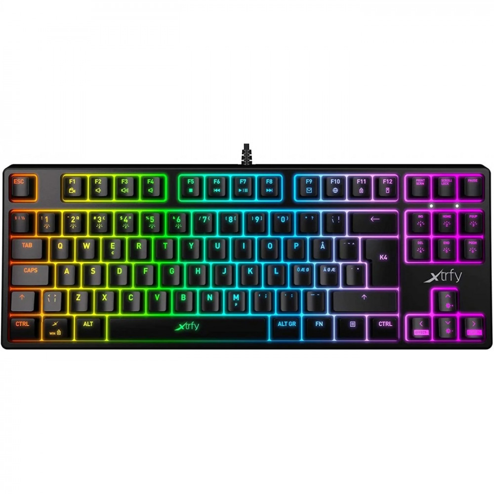 Клавіатура Xtrfy K4 TKL RGB Kailh Red UA Black (XG-K4-RGB-TKL-R-UKR) USB