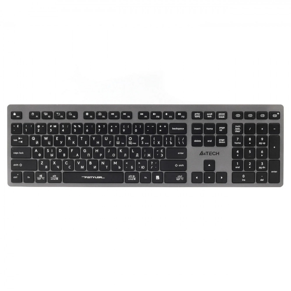 Клавіатура бездротова A4Tech FBX50C Grey
