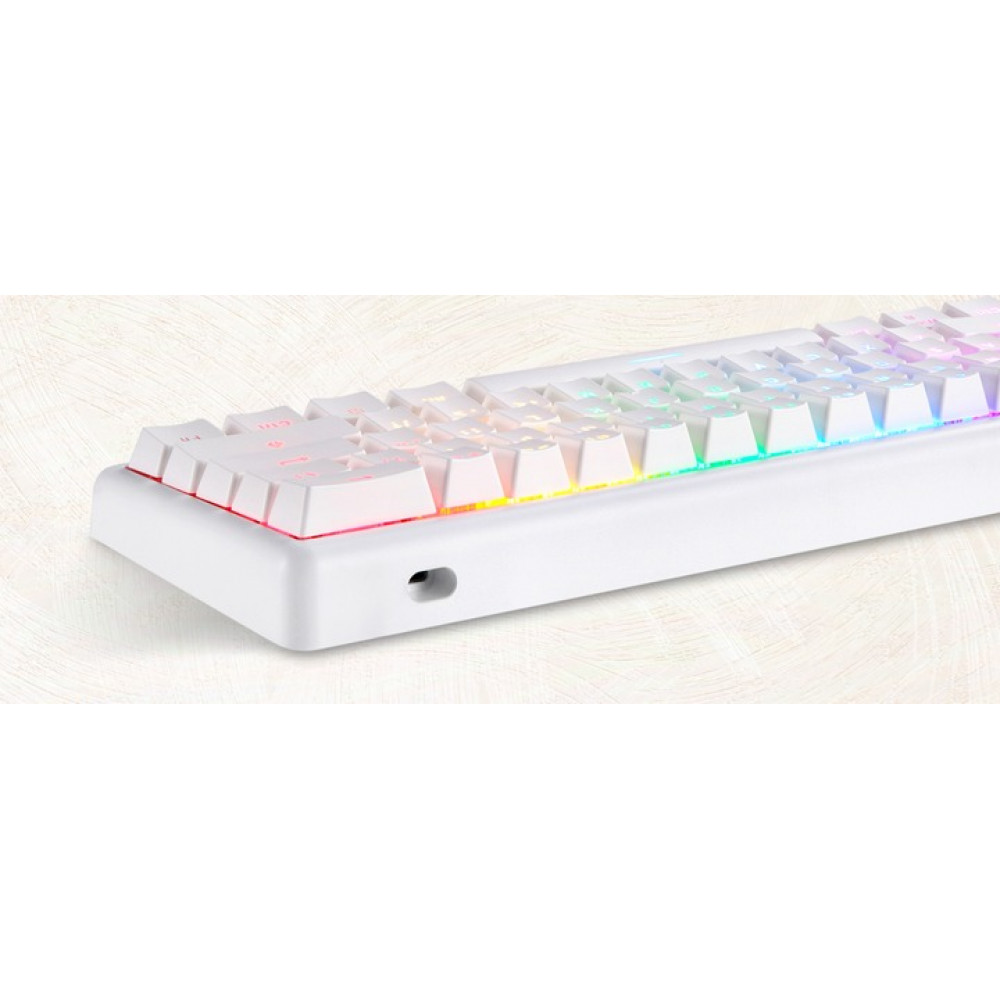 Клавіатура бездротова Motospeed SK66 Gateron Red Hot Swap White (mtsk66wmr)