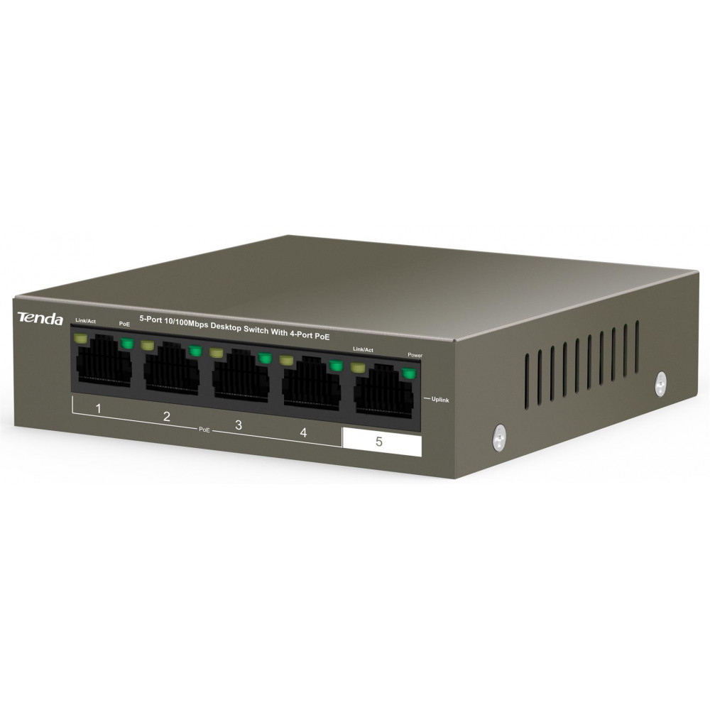 Комутатор Tenda TEF1105P-4-63W