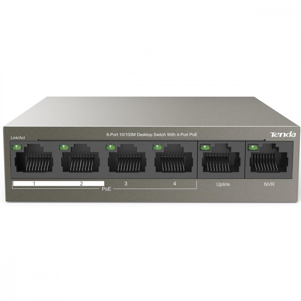 Комутатор Tenda TEF1106P-4-63W
