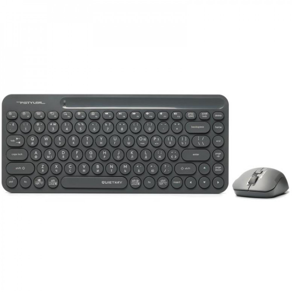 Комплект (клавіатура, миша) бездротовий A4Tech Fstyler FG3200 Air Grey