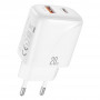 Зарядний пристрій XO L158 (USB, USB-С, 3A) 20W White