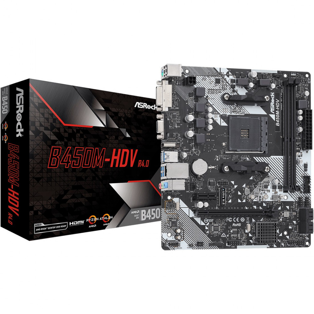 Материнська плата ASRock B450M-HDV R4.0 Socket AM4