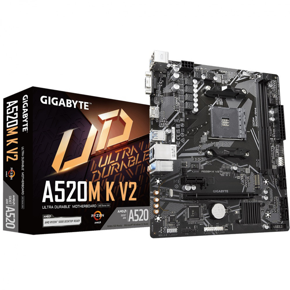 Материнська плата Gigabyte A520M K V2 Socket AM4
