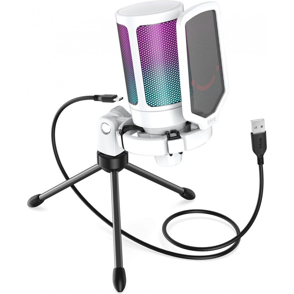 Мікрофон Fifine Ampligame A6VW White