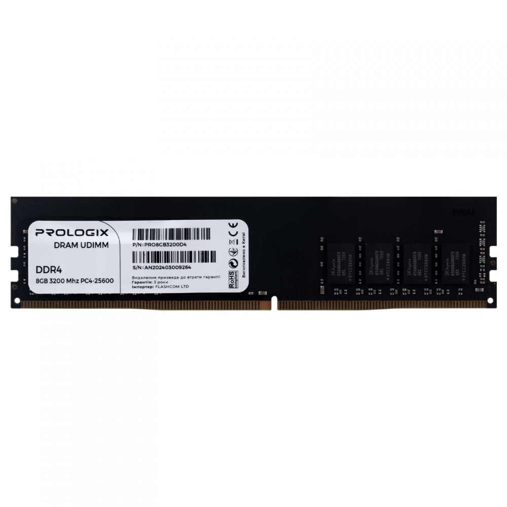 Модуль пам`ятi DDR4 8GB/3200 Prologix (PRO8GB3200D4)
