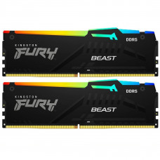 Модуль пам`яті DDR5 2x32GB/5600 Kingston Fury Beast RGB Black (KF556C36BBE2AK2-64)