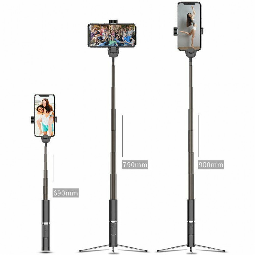 Монопод-штатив Usams US-ZB064 Phantom Bluetooth 190-900мм Black (ZB6401)