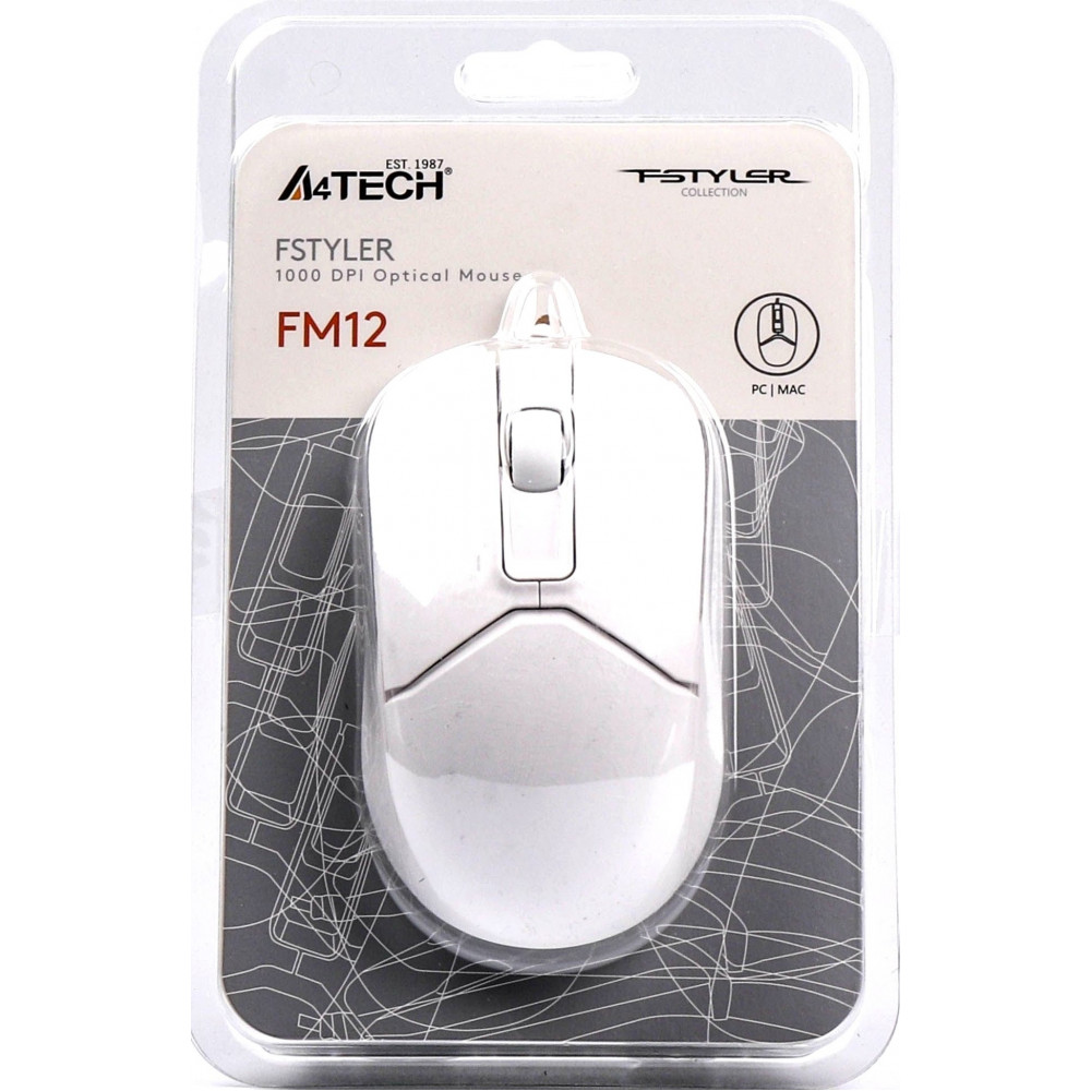 Миша A4Tech Fstyler FM12 White
