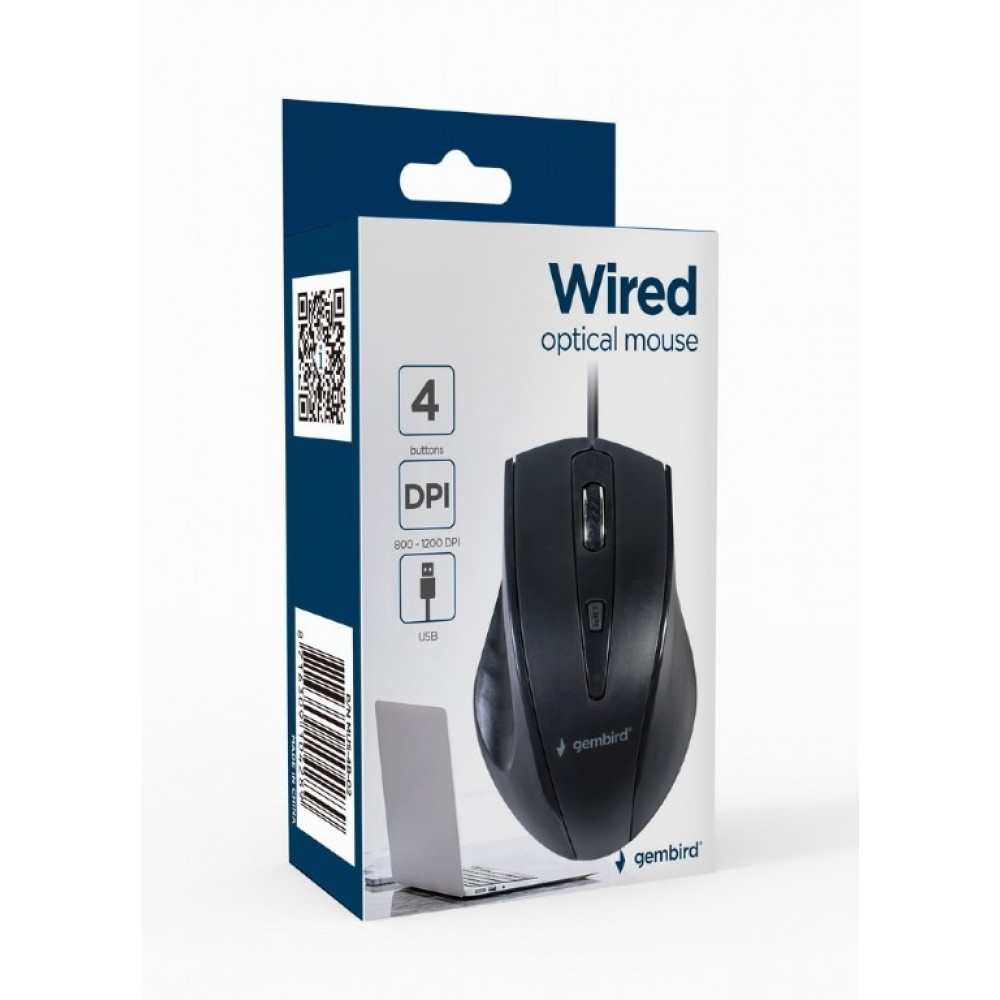 Миша Gembird MUS-4B-02 Black