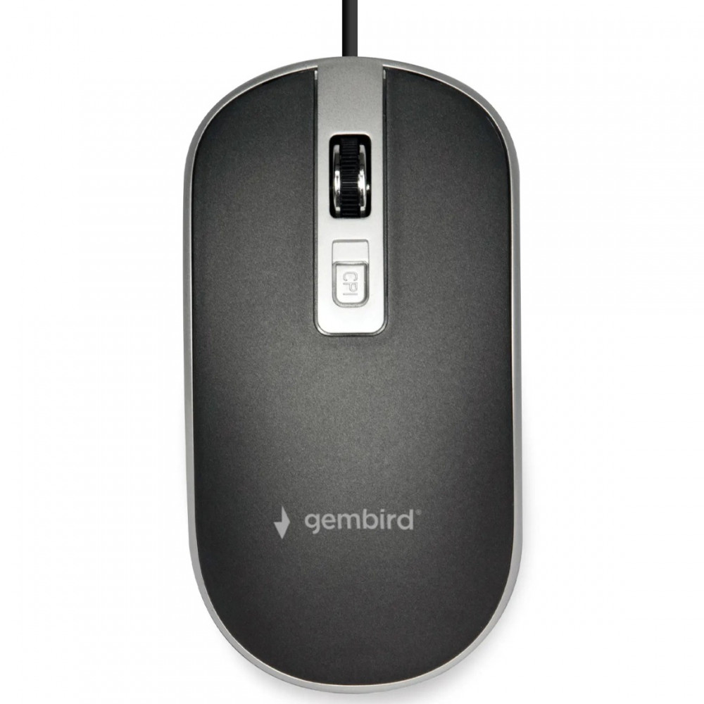 Миша Gembird MUS-4B-06-BS Black/Silver