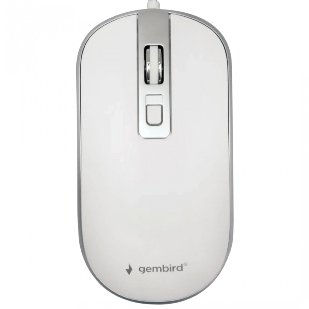 Миша Gembird MUS-4B-06-WS White/Silver