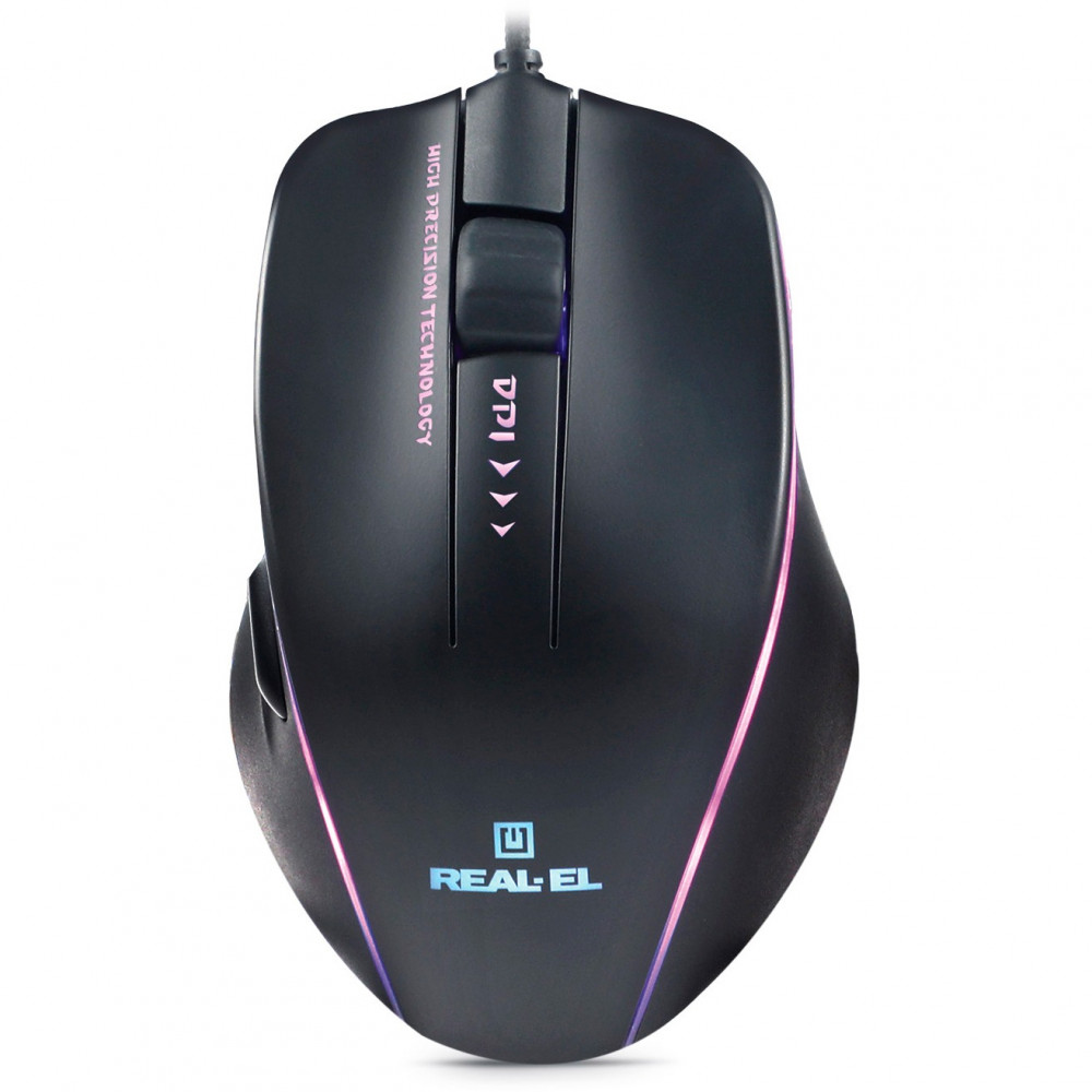 Миша REAL-EL RM-747 Black (EL123200028)