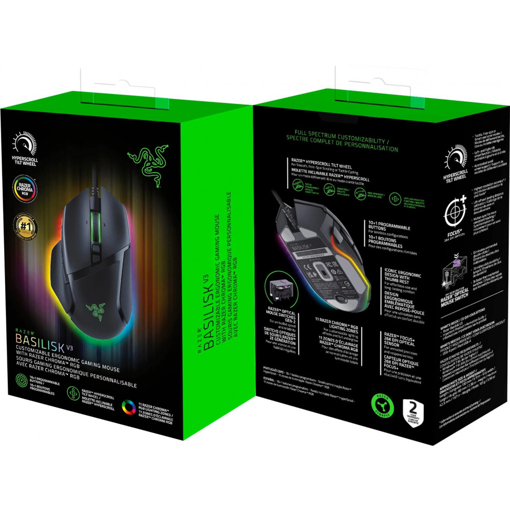 Миша Razer Basilisk V3 Black (RZ01-04000100-R3M1)