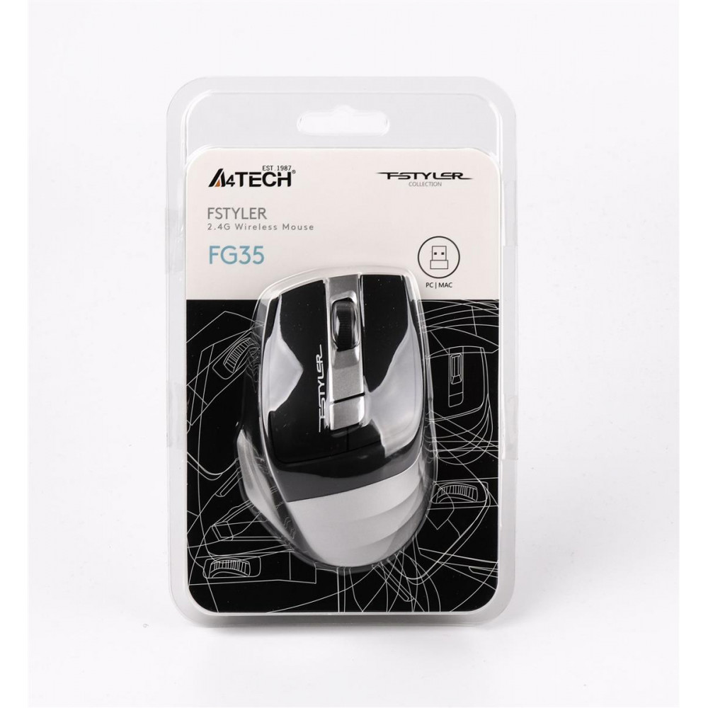 Миша бездротова A4Tech FG35 Grey USB