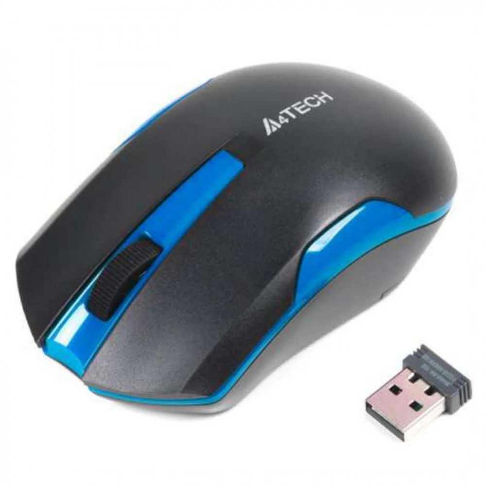 Миша бездротова A4Tech G3-200N Black/Blue USB V-Track