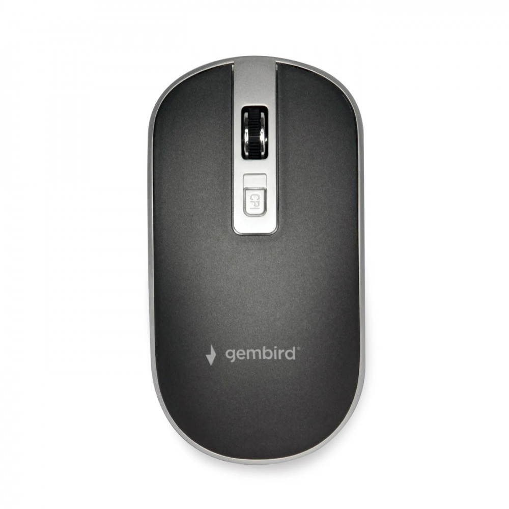 Миша бездротова Gembird MUSW-4B-06-BS Black/Silver