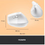 Миша бездротова Logitech Lift Vertical Ergonomic White (910-006475)