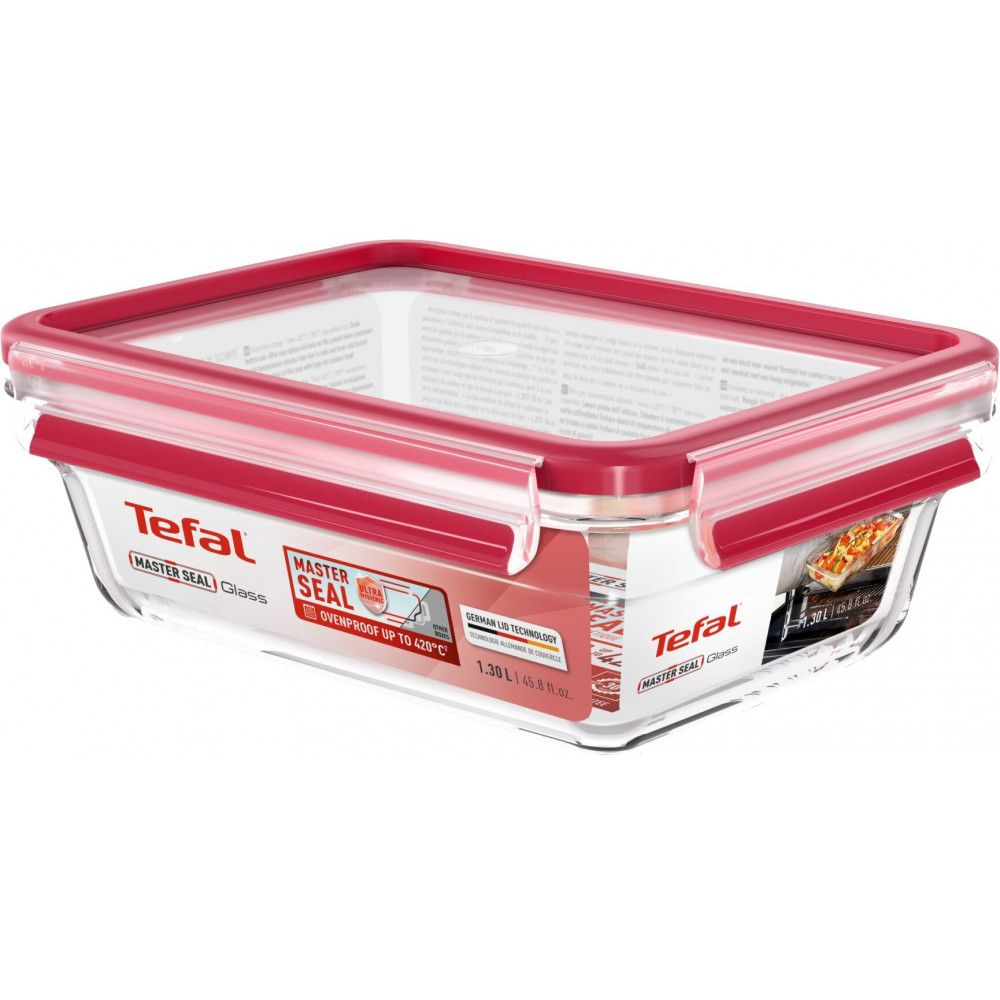 Форма для запікання Tefal MasterSeal Glass з кришкою 1.3 л (N1041010)