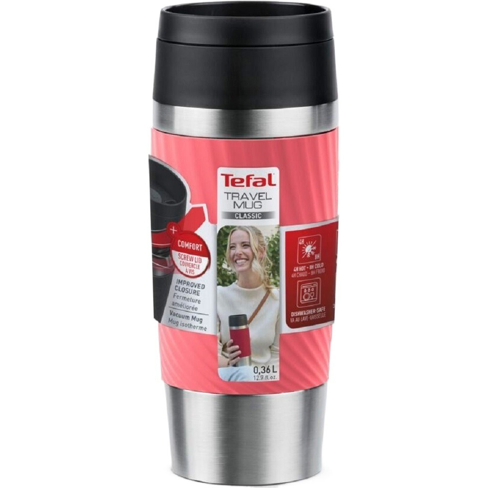 Термочашка Tefal Travel Mug Classic Twist 360 мл Coral (N2024410)