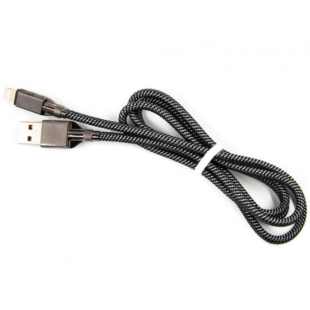 Кабель Dengos USB - Lightning (M/M) 4A 1 м Black (NTK-L-KPR-USB3-BLACK)