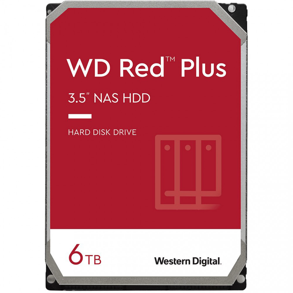 Накопичувач HDD SATA 6.0TB WD Red Plus 5400rpm 256MB (WD60EFPX)