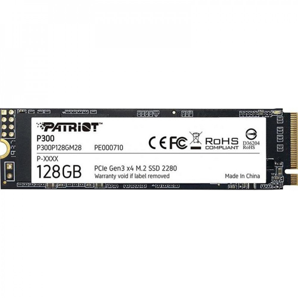 Накопичувач SSD  128GB Patriot P300 M.2 2280 PCIe 3.0 x4 NVMe TLC (P300P128GM28)