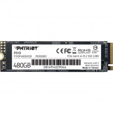 Накопичувач SSD  480GB Patriot P310 M.2 2280 PCIe NVMe 3.0 x4 TLC (P310P480GM28)