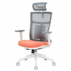 Крісло офісне OfficePro Balance OC550-W-DG-OR White/Dark Gray/Orange