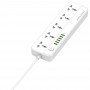 Фільтр живлення ProLogix Premium (PR-SC5614W) 2.5 кВт, 5 розеток, 6 USB AUTO ID, 2 м, білий Фільтр живлення ProLogix Premium (PR-SC5614W) 2.5 кВт, 5 розеток, 6 USB AUTO ID, 2 м, білий