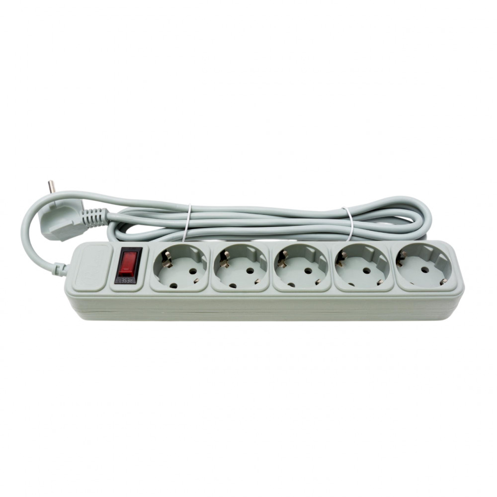 Фільтр живлення ProLogix (PRS-050P5-45G) 2.2 кВт, 5 розеток, 4.5 м, сірий