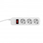 Фільтр живлення ProLogix (PRS-075P3-45W) 2.2 кВт, 3 розетки, 4.5 м, білий