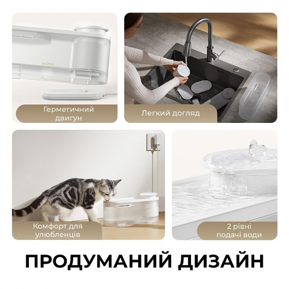 Смарт-поїлка Mova Pet Grooming WF10 Pro (PWB20A)