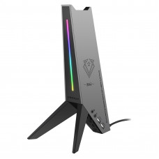 Підставка для навушників Vertux Zulu 2xUSB 2.0 / Mini Jack 3.5 мм Black Підставка для навушників Vertux Zulu 2xUSB 2.0 / Mini Jack 3.5 мм Black