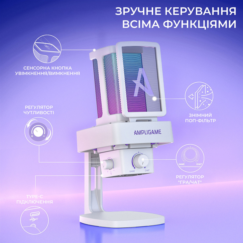 Мікрофон Fifine Q8PROW White