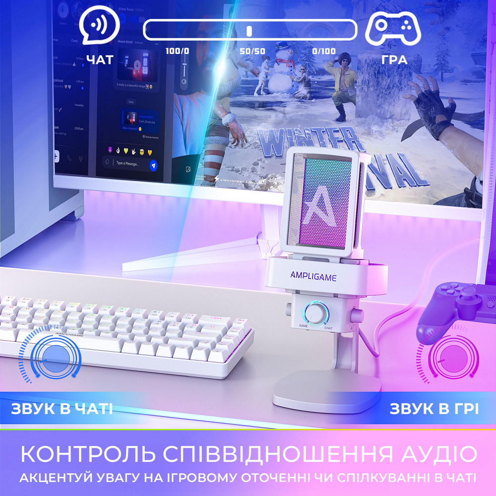 Мікрофон Fifine Q8PROW White