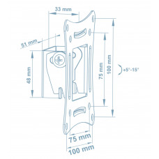 Кронштейн Walfix R-213B (VESA100х100)