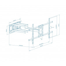 Кронштейн Walfix R-614B (VESA800х400)