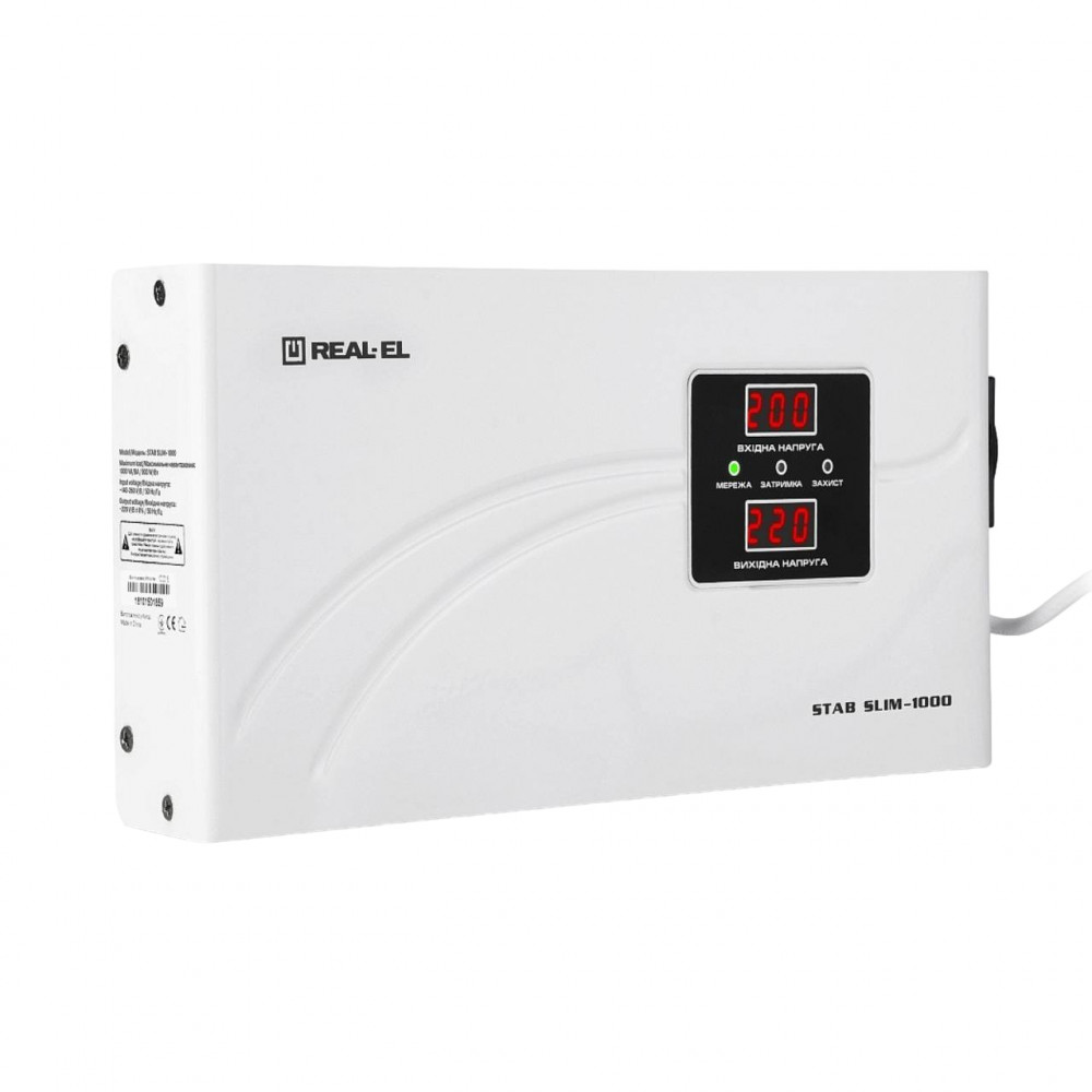 Стабілізатор REAL-EL Stab Slim-1000 White