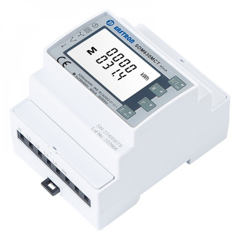 Лічільник Three phase energy meter Eastron SDM 630MCT-40mA (ESCT-TA16 120A/40mA)