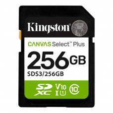 Карта пам`яті SDXC 256GB UHS-I Class 10 Kingston Canvas Select Plus R150MB/s (SDS3/256GB) Карта пам`яті SDXC 256GB UHS-I Class 10 Kingston Canvas Select Plus R150MB/s (SDS3/256GB)