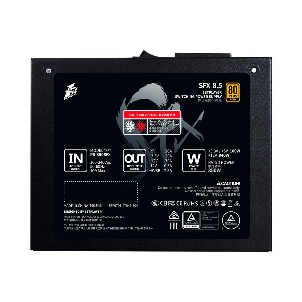 Блок живлення 1stPlayer PS-850SFX (SFX-GLD-850-BK-EU) 850W