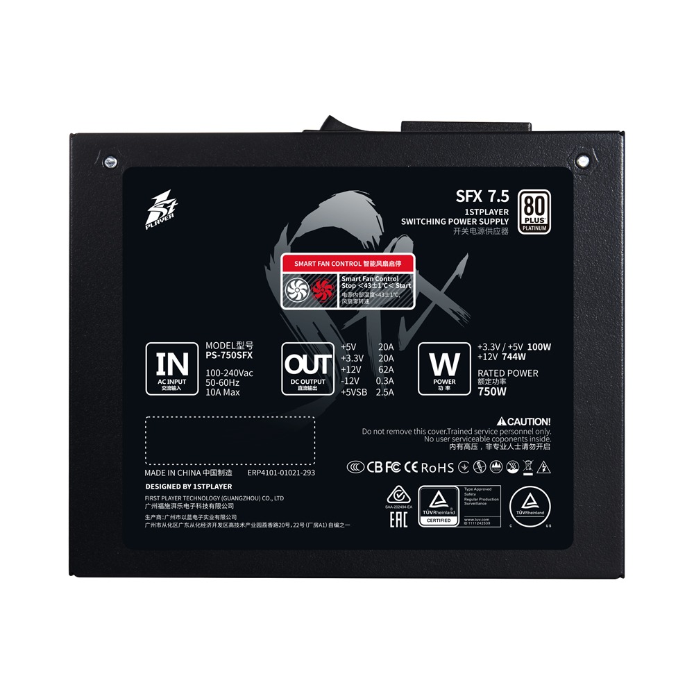 Блок живлення 1stPlayer PS-750SFX (SFX-PLT-750-BK-EU) 750W