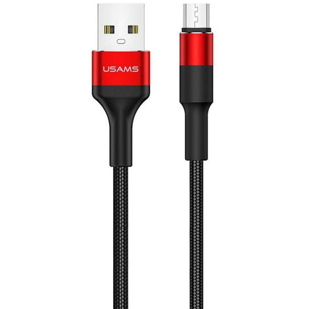 Кабель Usams US-SJ224 USB - micro USB (M/M), 1.2 м, Red (SJ224USB02)