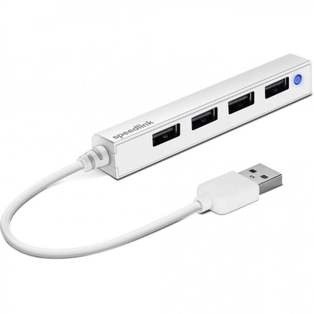 USB-хаб SpeedLink Snappy Slim 4 ports White (SL-140000-WE)