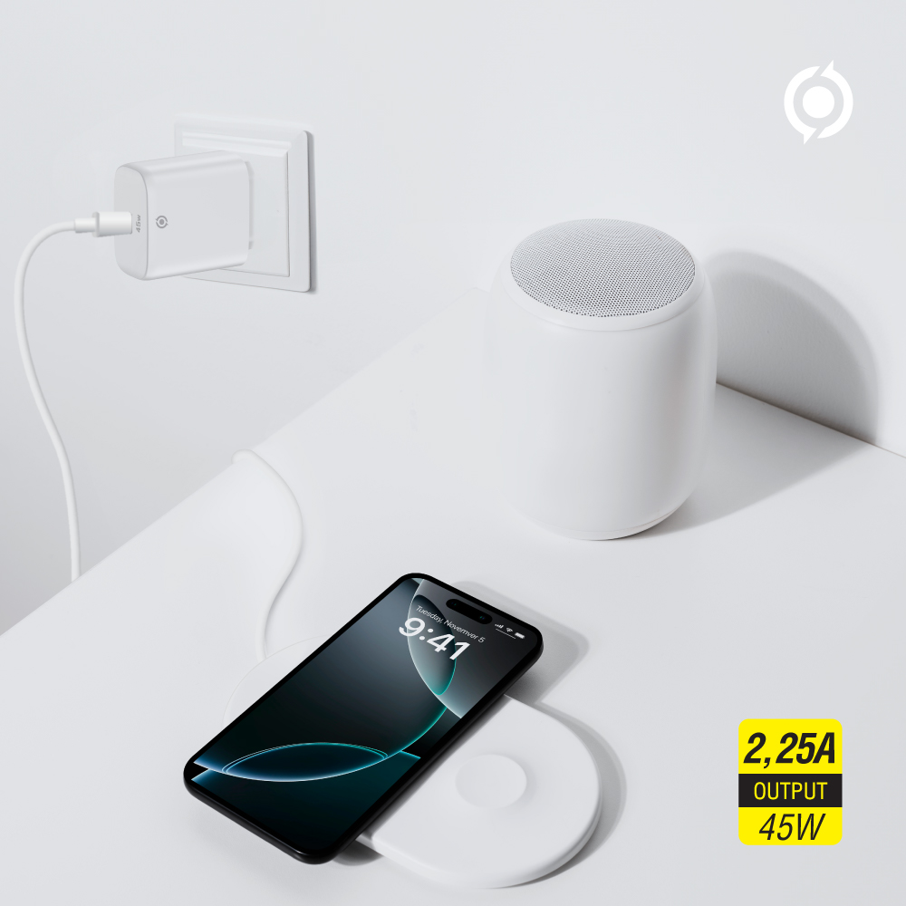 Мережевий зарядний пристрій Piko TC-PD451 (1USB-Cx3A) 45W White (1283126597770)